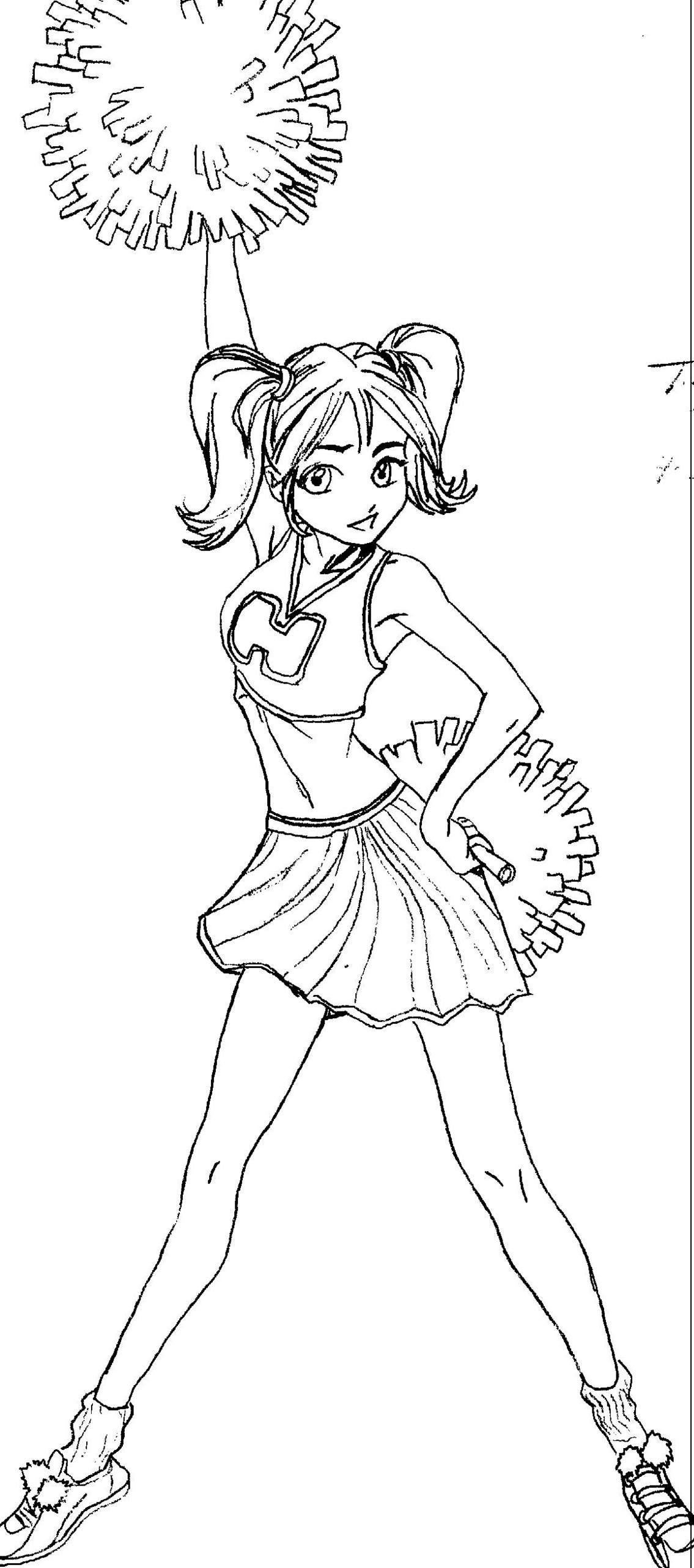 best quality cheerleading coloring pages : Uncategorized ...