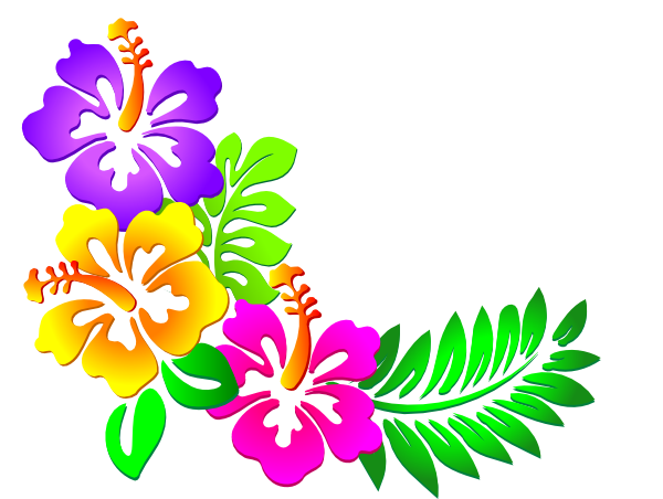 Hibiscus Corner 2 clip art - vector clip art online, royalty free ...