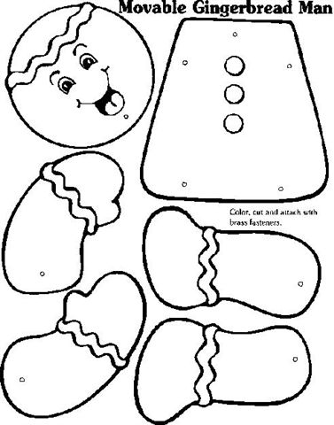Gingerbread Man Outline - Cliparts.co