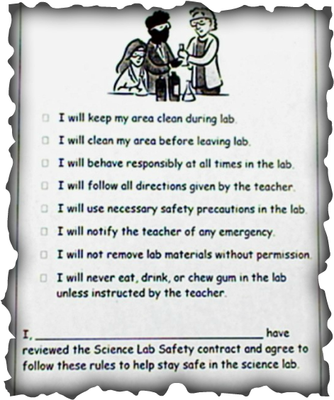 Saftey in the Lab - Science Department- Lee Elementary
