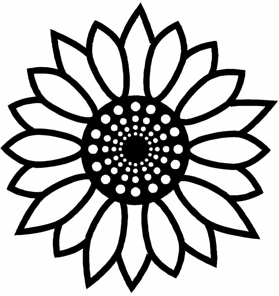 Free Printable Coloring Pages Sunflower Flowers For Little Kids ...