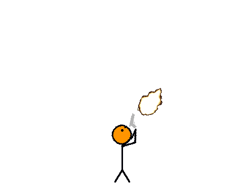 Gun animation- moving sticky man on Scratch
