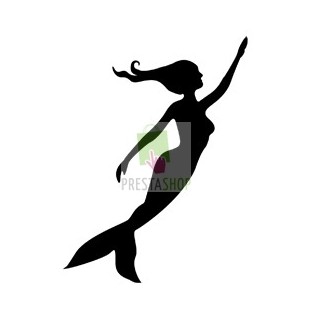 mermaid sitting glitter tattoo stencil