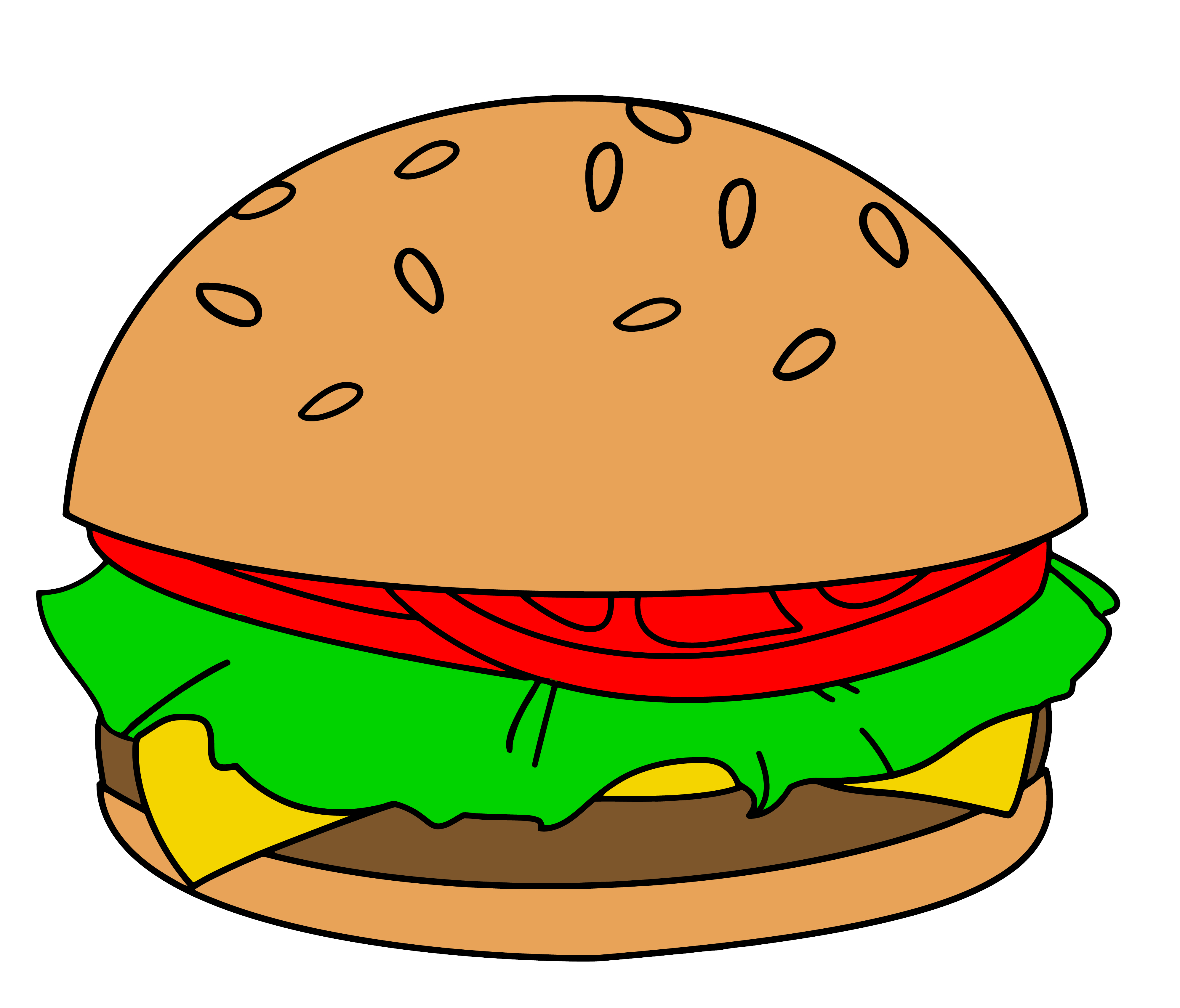 Cartoon Burger Clipart - Free Clip Art Images