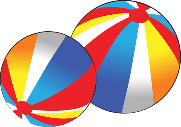 Beach Ball Clip Art Icon - Free Icons