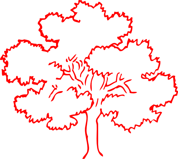 Red Oak Tree Silhouette Clip Art at Clker.com - vector clip art ...