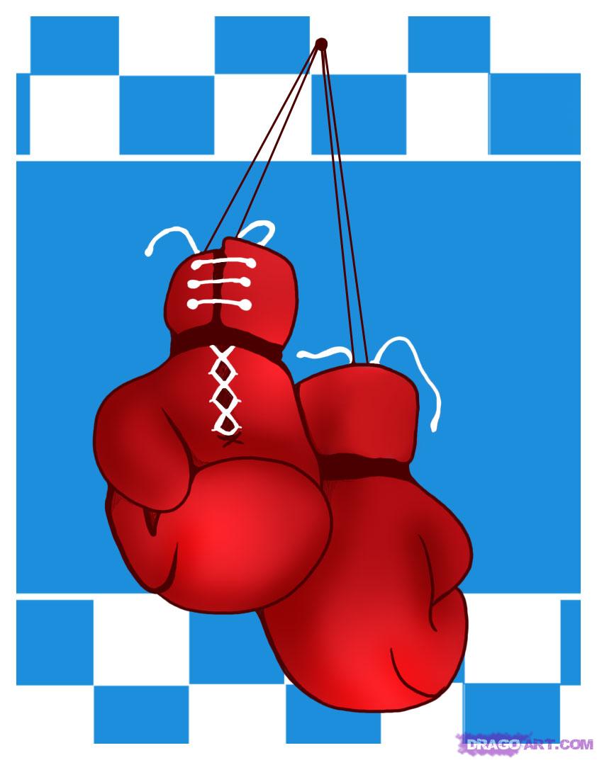 How to Draw Boxing Gloves, Step by Step, Sports, Pop Culture, FREE ...