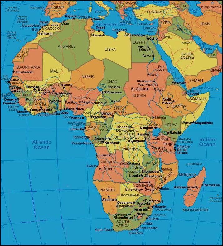 Rebirth Map of Africa