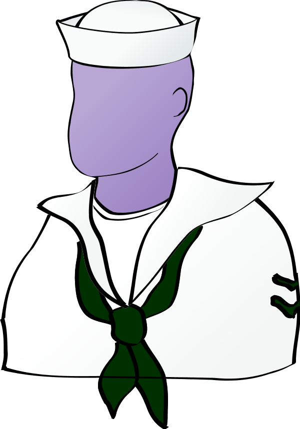 Faceless sailor - vector Clip Art