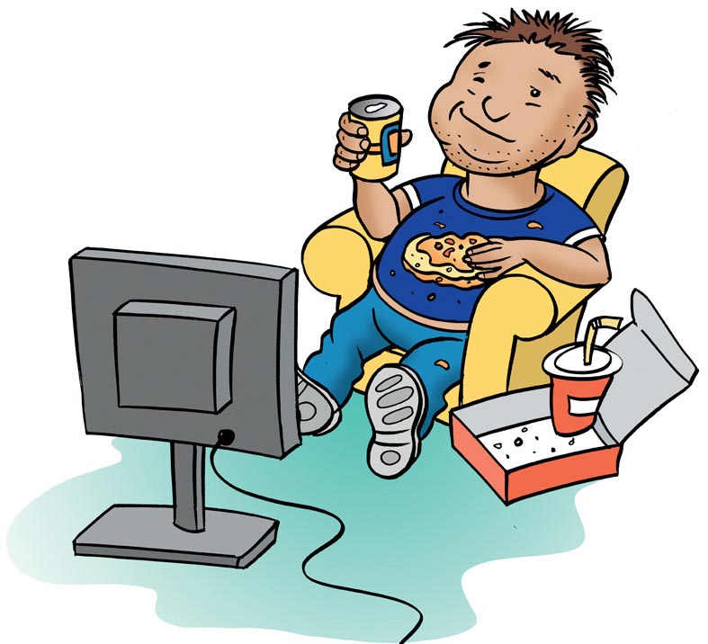 The Illustrator Richard Deverell: Couch potato lifestyle