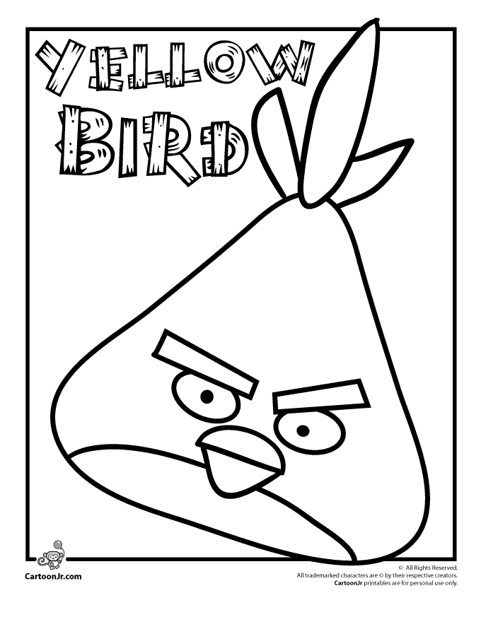 Big yellow Angry Birds Coloring Pages - Best Gift Ideas Blog Free ...