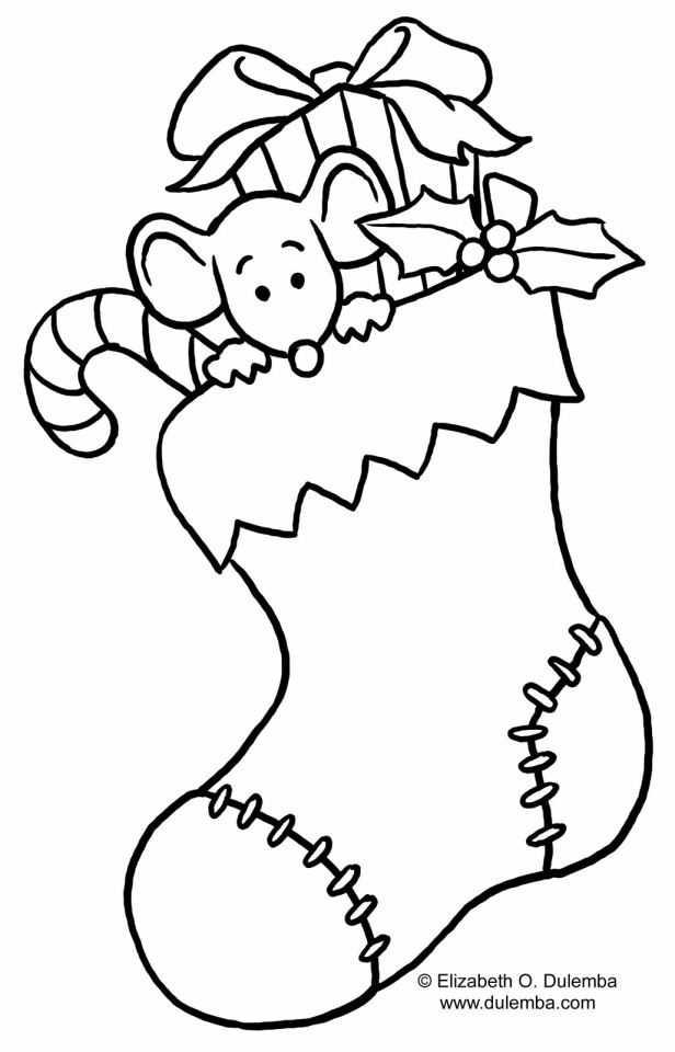 Beautiful Christmas Stocking Coloring Pages Gkfdt | Laptopezine.