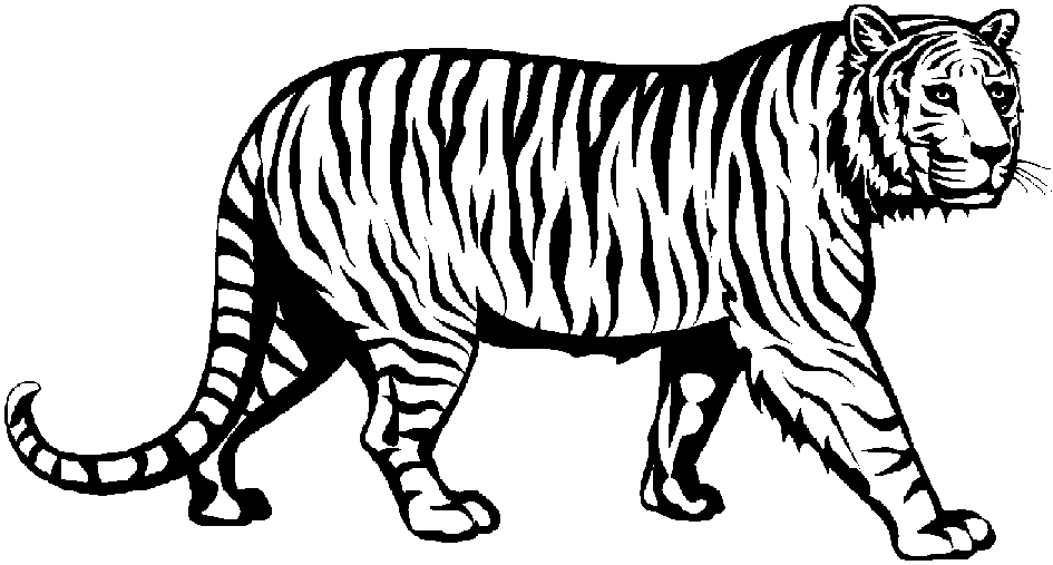 Running Tiger Clipart Black And White | Clipart Panda - Free ...