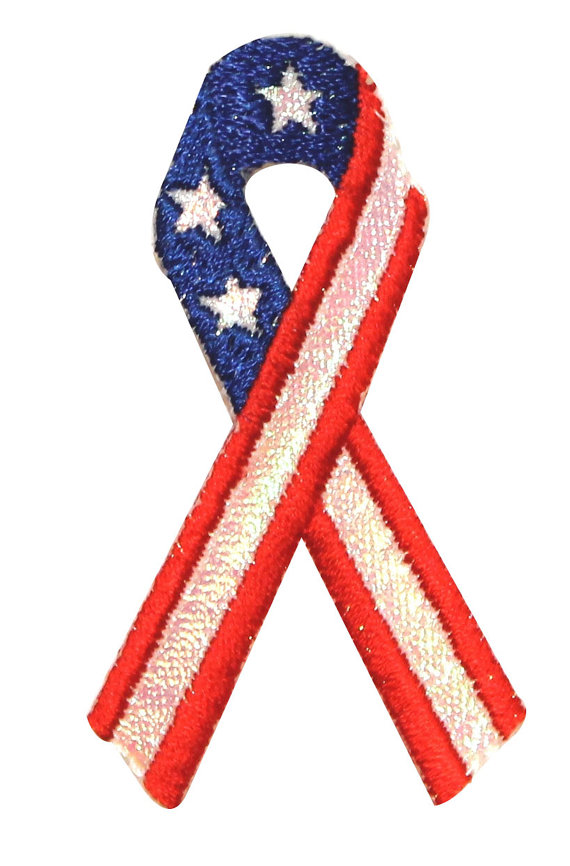 ID 1032 America USA Ribbon Flag Patriotic by CoolPatches on Etsy