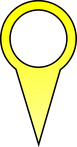 Yellow Map Pin Clipart, vector clip art online, royalty free ...