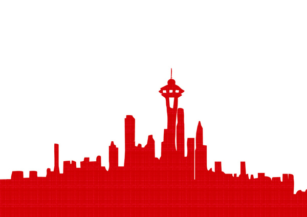 Seattle Skyline Outline - Cliparts.co