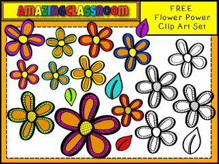 The AmazingClassroom.com Blog: FREE Flower Power Clip Art Set