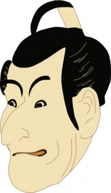 Kabuki Actor clip art Vector | Free Download