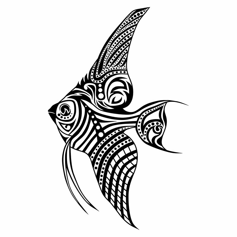 Tribal fish vector tattoo by Blackbeard-1987 on deviantART