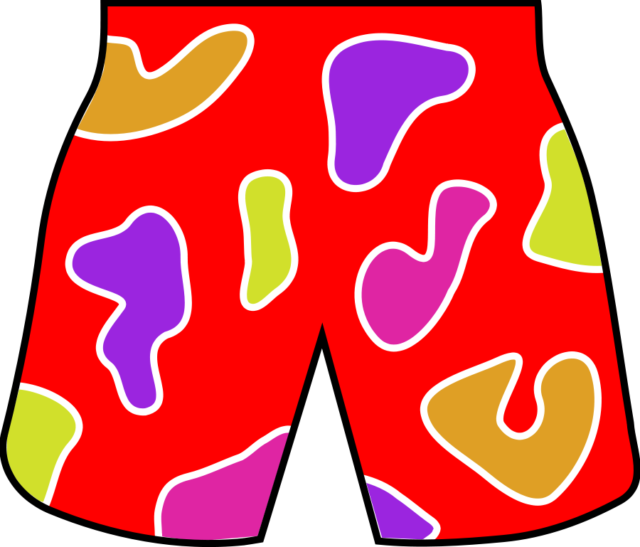 Colorful beach shorts small clipart 300pixel size, free design ...