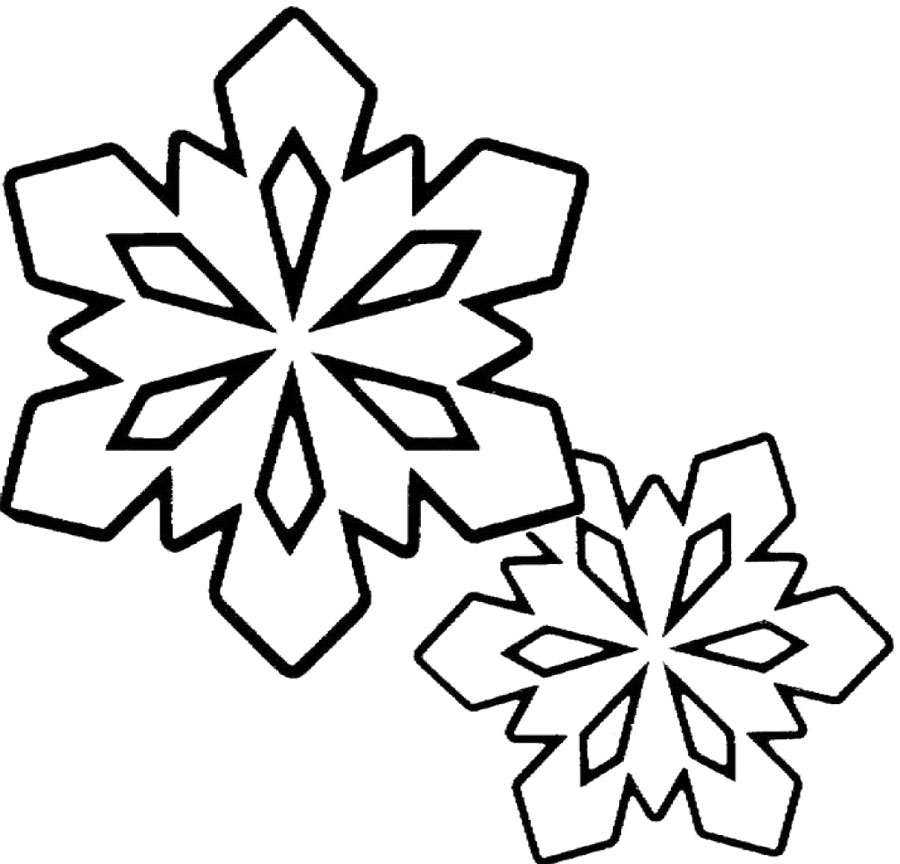 Winter Coloring Pages : Snowflakes Clip Art Black And White Winter ...