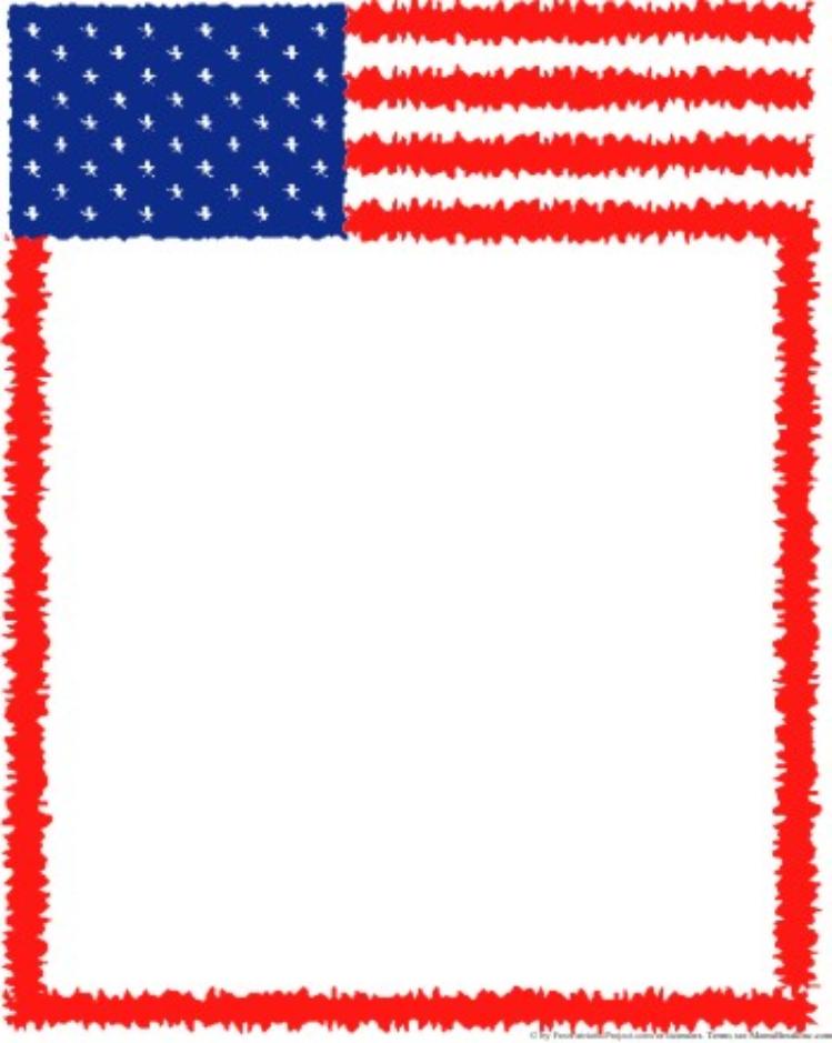 Printable American Flag Border - Printable Word Searches