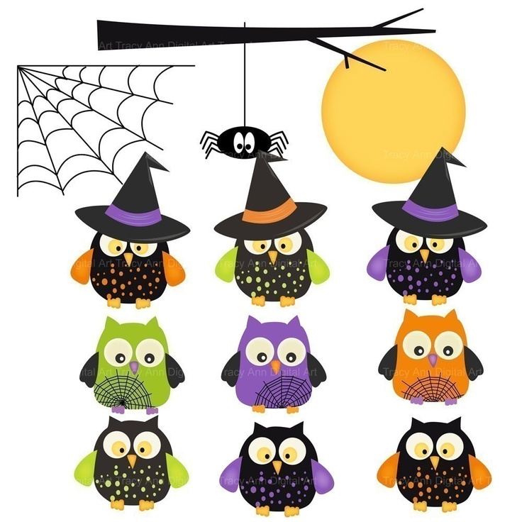 Cute Owl Halloween Clipart