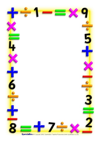 Maths-themed A4 Page Borders - Portrait (SB1210) - SparkleBox