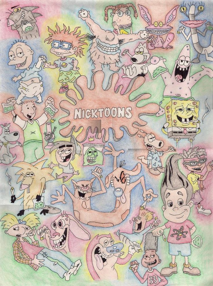 Original 18" x 24" Nicktoons Stoner Marijuana 420 Poster Art Color ...