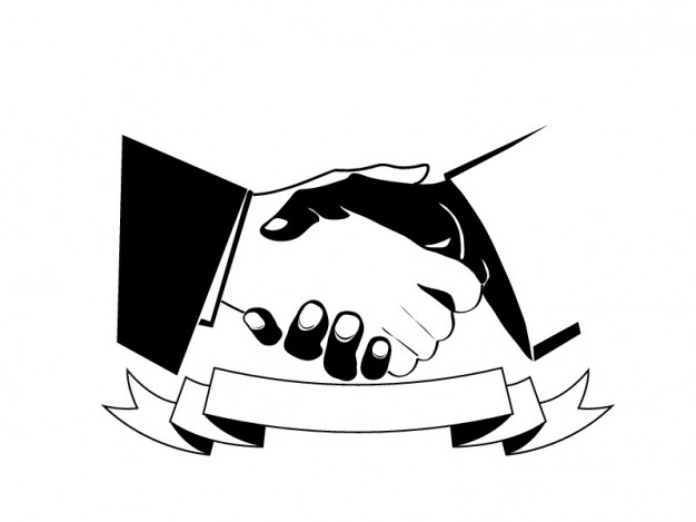 Handshake by businessmen vector clip art Vector | Free Download