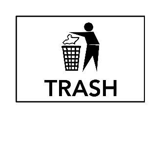 Trash Recycling (Symbol w/copy) Sticker - Epic Signs Online