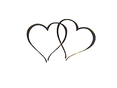48 Silver Twin Heart Wedding Invitation Seals Stickers | eBay