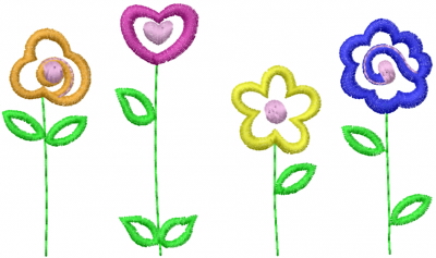 SIMPLE FLOWER MACHINE EMBROIDERY DESIGNS - EMBROIDERY MACHINES