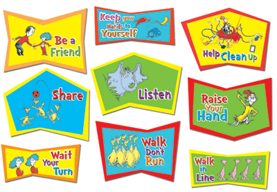 Classroom Behavior Clip Art | Dr. Suess Classroom Rules Bulletin ...