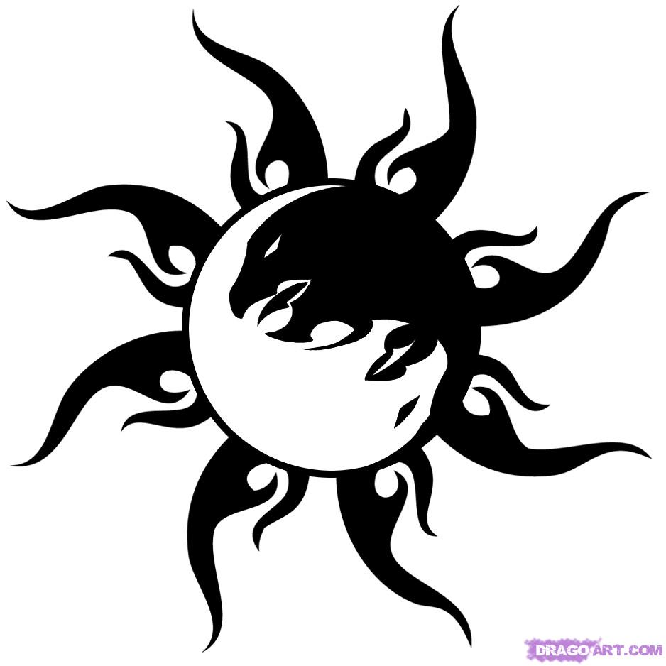 How to Draw a Tribal Yin Yang, Step by Step, Tribal Art, Pop ...