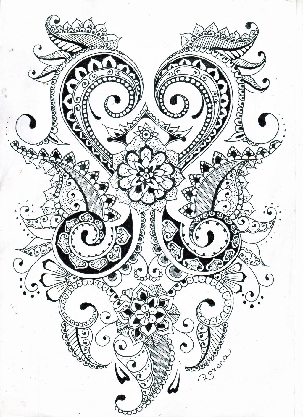 Mehndi Lotus Flower Design images