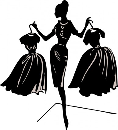 Architetto -- silouette donna vesti Vector clip art - Free vector ...