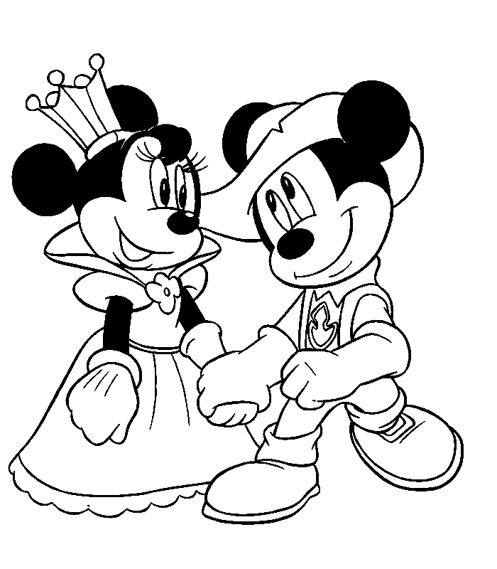 Pictxeer » Mickey And Minnie Mouse Coloring Pages