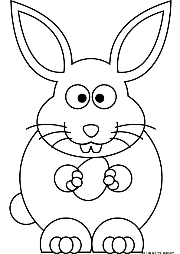 3 young rabbits Colouring Pages
