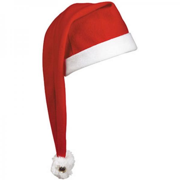 Santa Cap long - Long Santa cap with pompom and two bells, 100 ...