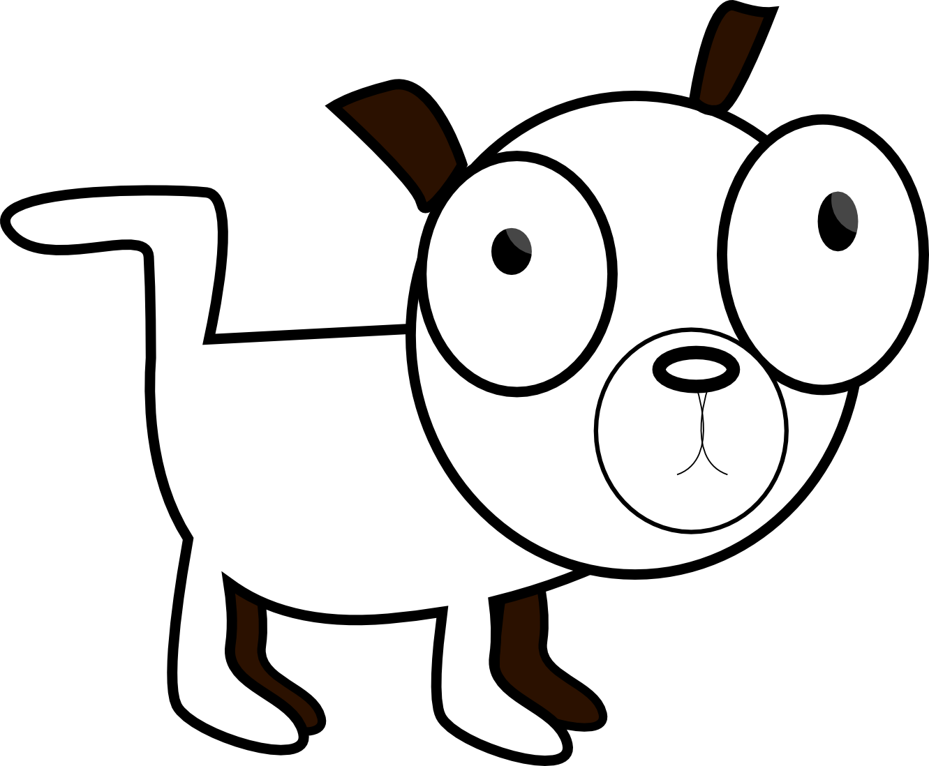 Dog Face Clipart Black And White | Clipart Panda - Free Clipart Images