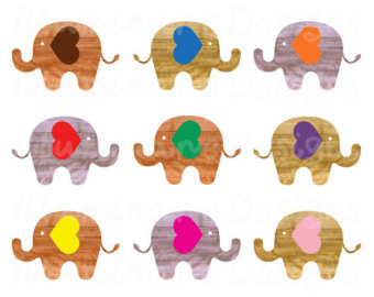 Popular items for elephant clip art on Etsy