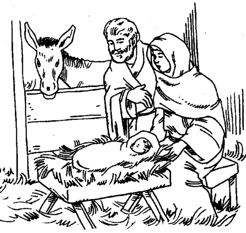 850 nativity scene coloring pages | Printable Coloring