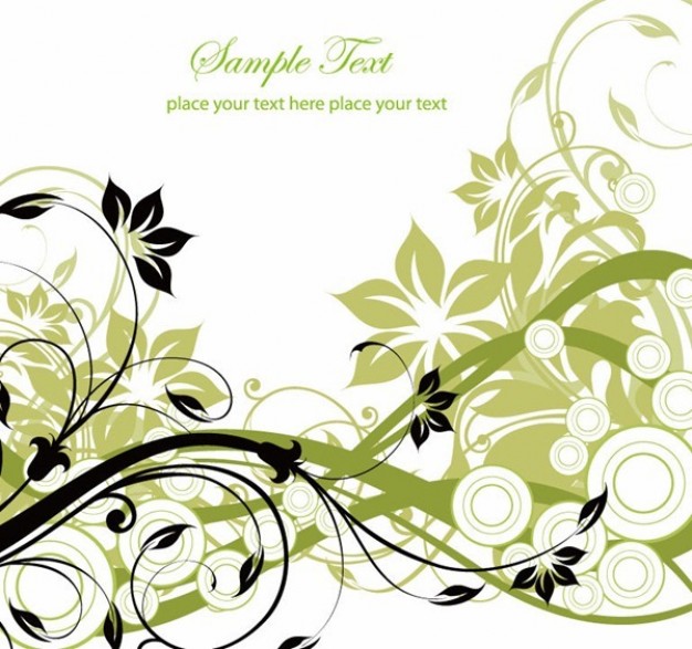 free vector graphic & ; flowers and swirls Vector | Free Download