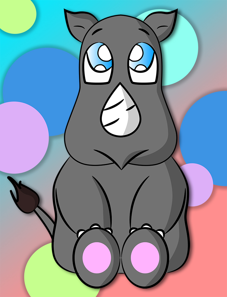 Pix For > Cartoon Rhino Head