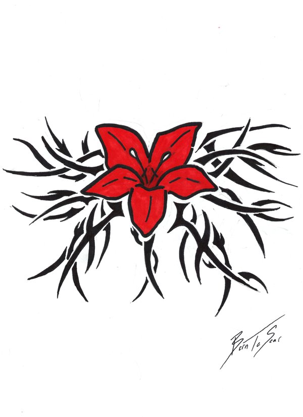 Tribal Hawaiian Flower Tattoo Images & Pictures - Becuo