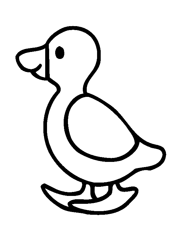 Duckling For Little Children Coloring Pages Free Printable ...