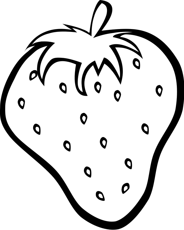 Simple fruits coloring pages