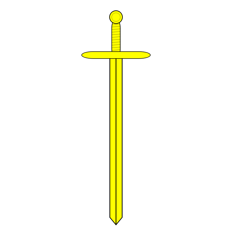 Clipart - sword Or (yellow)