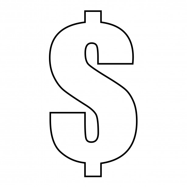 Dollar Sign Outline - ClipArt Best